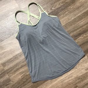 Athleta Size Medium Green/Grey Athletic Tank Top